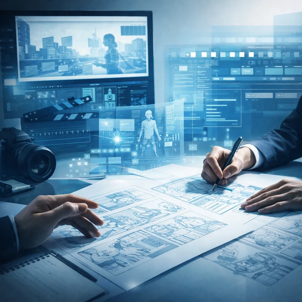 企画から参加できる制作体制を表現したビジュアル