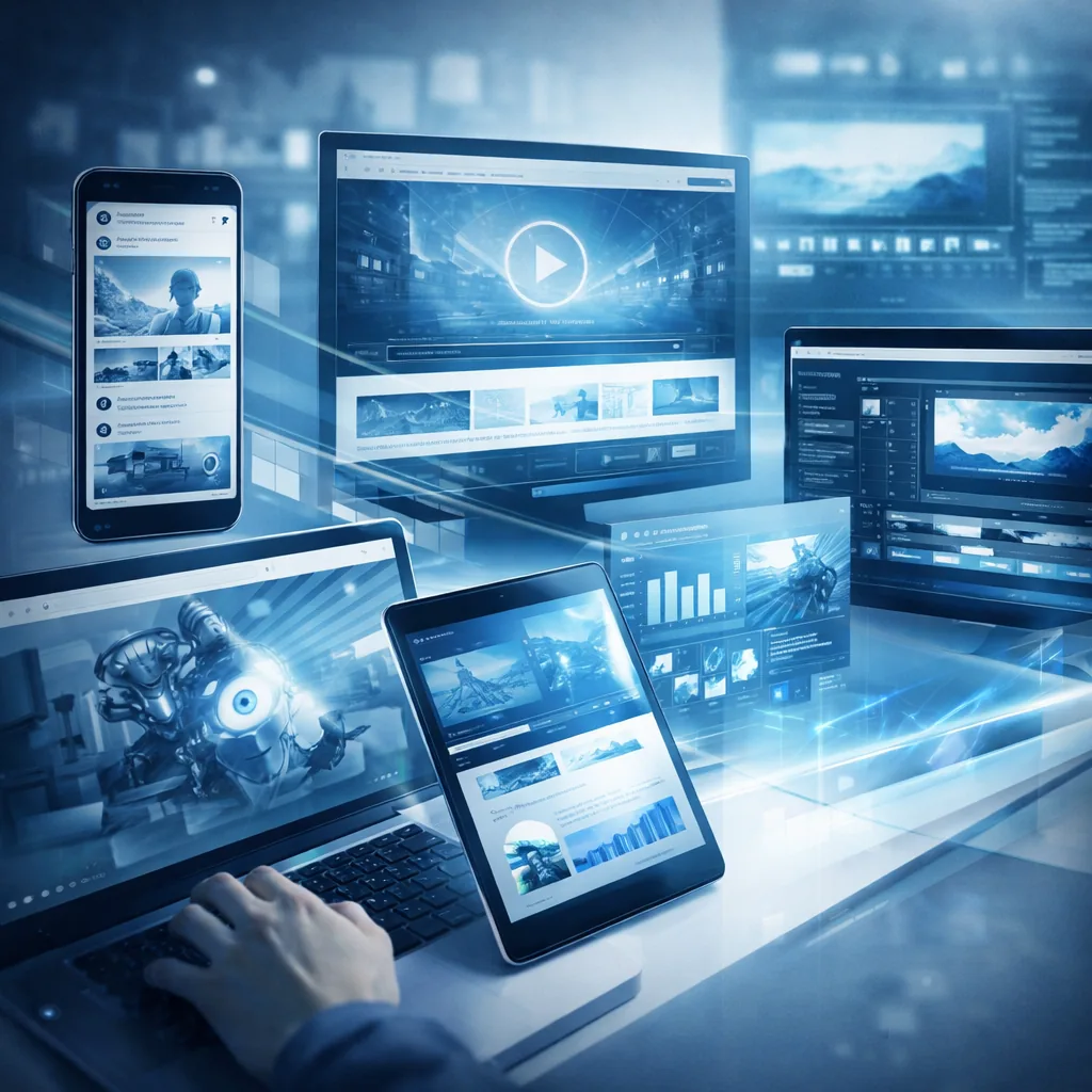 展開先に合わせた表現最適化を表現したビジュアル