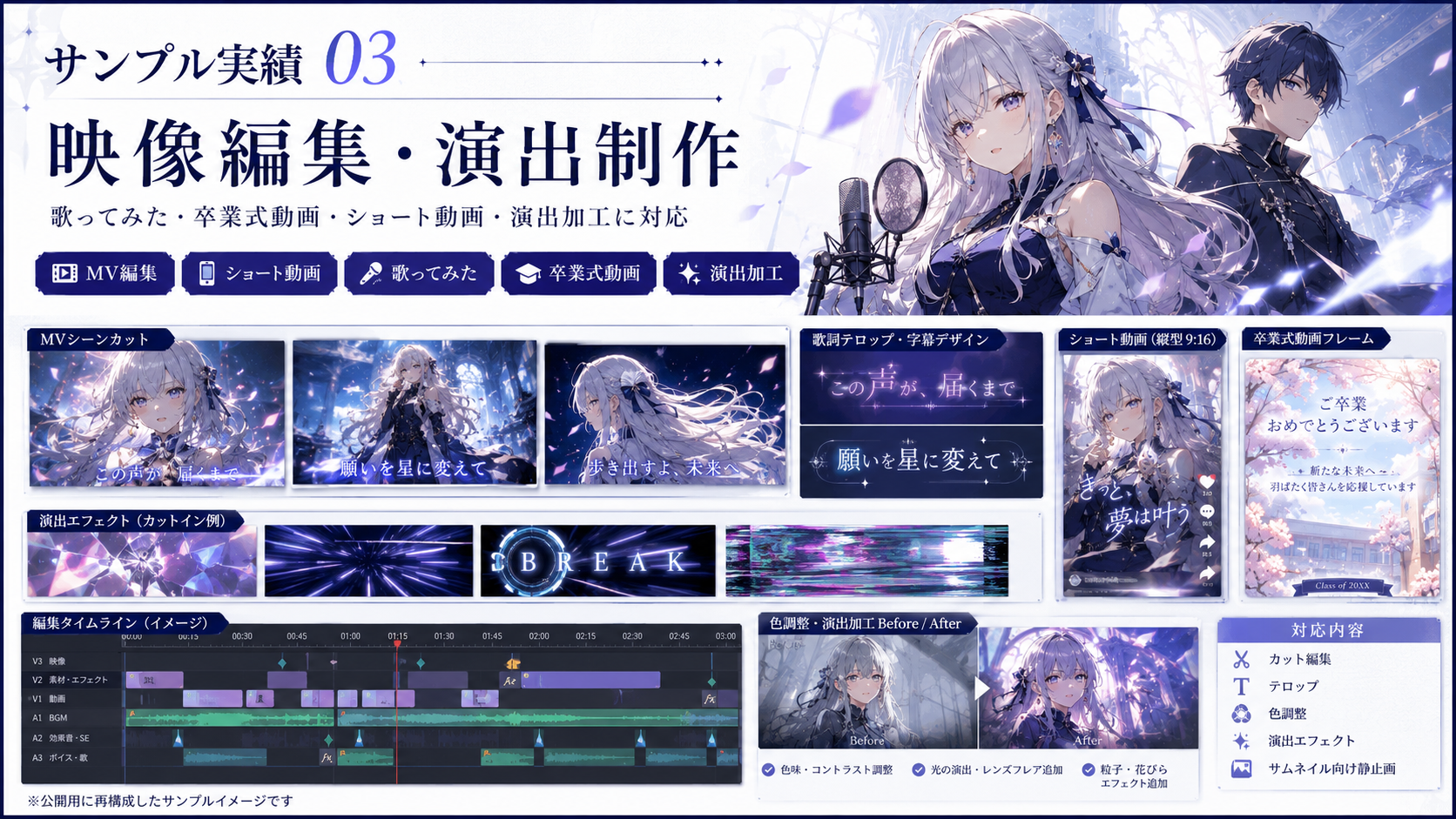 映像編集・演出制作のサンプル実績